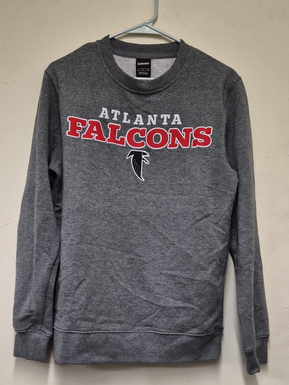 Atlanta Falcons Gray Crewneck Sweatshirt - Official Team Logo Size S